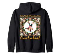 Girls Why Walk When You Can Cartwheel Christmas Cartwheeling Sudadera con Capucha
