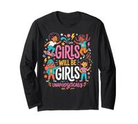Girls Will Be Girls Funny Girl Quote Power Manga Larga
