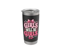 Girls Will Be Girls Funny Girl Quote Power Vaso térmico de acero inoxidable de doble pared