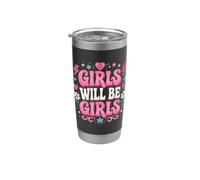 Girls Will Be Girls Funny Girl Quote Power Vaso térmico de acero inoxidable de doble pared