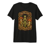 Girls Will Be Girls Praying Mantis Art Nouveau Poster Camiseta Premium