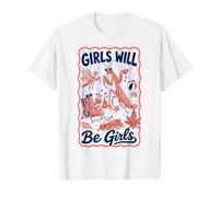 Girls Will Be Girls Praying Mantis Camiseta gráfica económica, Hombre, Blanco, XL