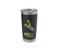 Girls Will Be Girls Rezando Mantis Insect Lover Vintage Vaso térmico de acero inoxidable de doble pared