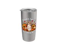 Girls Womens Mom Pumpkin Spice Mini Holland Lop Bunny Rabbit Vaso térmico de acero inoxidable de doble pared