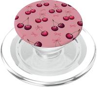 Girly Coquette Cereza Y Arco Rosa PopSockets PopGrip para MagSafe