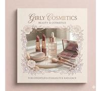 Girly Cosmetics: Coloring Book: Fun and Relaxing Beauty Themed pages for girls and teens