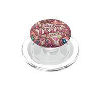 Girly Ella es de Texas I Can Tell Pink Leopard Floral PopSockets PopGrip para MagSafe