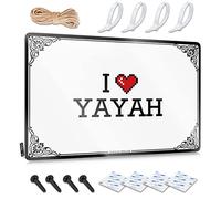 Girly Fun - Letrero decorativo para pared con texto en inglés "I Love Yayah", listo para colgar en el campamento (20 x 30 cm)
