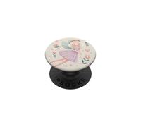 Girly | Hada Acuarela | Coqueta | Flor Silvestre con Hada PopSockets PopGrip Adhesivo