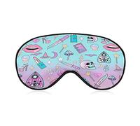 Girly Pastel Witch Goth Pattern Sleep Eye Mask Cute Blindfold Eye Covers Eyeshade para Mujeres Hombres Regalos