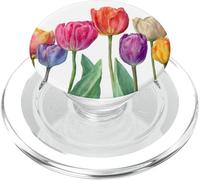 Girly Spring Floral | Tulipán Rosa | Granja de Flores de Verano PopSockets PopGrip para MagSafe