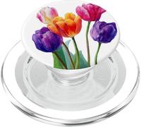 Girly Spring Floral | Tulipán Rosa | Granja de Flores de Verano PopSockets PopGrip para MagSafe