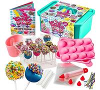GirlZone Kit para Hacer Cake Pops Craze para Niñ@s Set de 80 Divertidas Piezas para Hornear con Deliciosas Recetas y muchos Accesorios Regalos Cumpleaños Navidad Ideal para Niños
