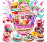 GirlZone Regalos para Niñas Huevo Sorpresa de Slime Tartas y Dulces Kit de Slime y Arcilla para hacer Slime con Aromas Mantequilla, Helado y más Cakes & Sweet Treats Slime Egg