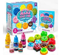 GirlZone Regalos para Niñas Kit de Jabón Pequeño Artesano Hazlo Tú Mismo, Más de 100 Piezas Increíbles en un Kit para Hacer Jabones y Crear 12 Pastillas de Jabón Deliciosos Aromas y Colores