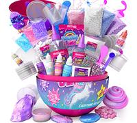 GirlZone Regalos para Niñas - Slime para Niños - Slime Kit Huevo Sorpresa de Fábrica de Slime Unicornio - Unicorn Egg Sparkly Surprise Fluffy Slime Kit 3 a 12 años