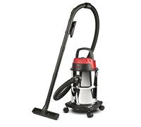 Girmi Ap45 Aspiradora húmeda y Seca en Acero Inoxidable, 15 litros, 1000 W, Potencia de succión 16 Kpa, Filtro de Tela Reutilizable, Accesorios Incluidos, Rojo/Negro