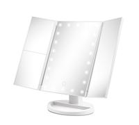 Girmi be05 - espejo de maquillaje con luces led, espejo de aumento 1x/