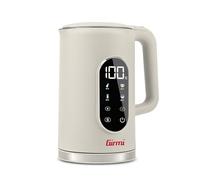 Girmi BL91 Hervidor de agua, 2200 W, 1,7 litros, recipiente de acero inoxidable, resistencia oculta, superpantalla, pantalla táctil, blanco