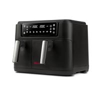 Girmi FG26 Ecofrit reidora de Aire, 2400 W, 9 Litros, Recipientes Antiadherentes, Pantalla Digital, BPA/PFOA Safe, 2 Zonas de Cocción Independientes, Recetario Incluido, Negro