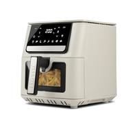 Girmi FG84 Freidora de Aire Ecofrit Crisp, 6,5 L, 1700W, Display Digital, 8 Programas, Inicio Diferido, Bandeja Elevable, Temporizador y Temperatura Regulable, BPA/PFOA Safe, con Recetario Incluido