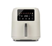 Girmi FG92 Freidora de Aire Ecofrit Deep, XXL, 8 L, 1700W, Recipiente Antiadherente, Display Digital, 7 Programas, Botón de Seguridad, BPA/PFOA Safe, Recetario Incluido, Beige Mate
