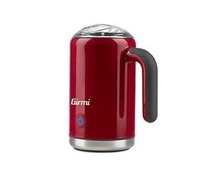 Girmi ML54 Espumador de leche eléctrico, 500 W, Capacidad 350 ml, Contenedor antiadherente, Apto para leche vegetal, Rosso