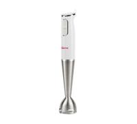 Girmi MX03 - Batidora de mano (400 W, 2 velocidades), color blanco | Cuchillas de acero inoxidable, mango extraíble y mango ergonómico, ideal para sopas, terciopelo, salsas y comidas preparadas