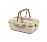 Girmi SC03 Vivandiere Big Fiambrera Eléctrica, 60W, 3 compartimentos INOX, Capacidad 1 Litros, Contenedor removibible, Hermético, Calienta y mantiene caliente.