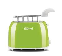 Girmi TP10 Tostadora, 750 W, Pizas INOX, Doble funcionamiento, Verde