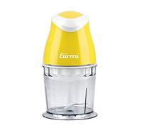Girmi TR01 Picadora, 350 W, Cuchillas de Acero Inoxidable, Sistema de Seguridad, Función PULSE, Capacidad 500 ml, Amarillo