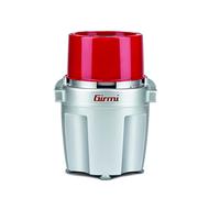 Girmi TR20 Picadora, 600 W, Capacidad 250 ml, Cuchillas de Titanio, Apta para Lavavajillas, Sistema de Seguridad, Gris/Rojo
