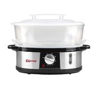 Girmi VP26 - Vaporera, 750 W, 12 litros, Temporizador, 3 niveles,Cuenco para Preparar arroz