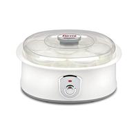 Girmi YG03 Yogurtera, 7 tarros de cristal de 180 ml, Luces de funcionamiento, 20 W, 42-50° C, blanco