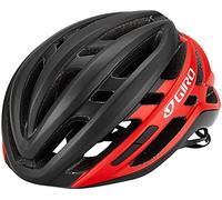 Giro Agilis MIPS Casco de Bicicleta Road, Adultos Unisex, Negro Mate y Rojo Brillante, S (51-55cm)