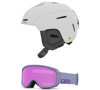 Giro Avera MIPS - Combo de casco y gafas de nieve para mujer, (combinado) blanco mate (limitado), marca lila - talla S
