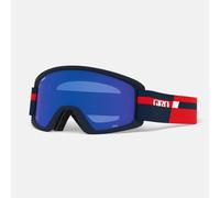 Giro Semi Snow Goggle - Podio de medianoche rojo con lente gris de cobalto/amarillo