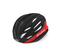 Giro Sintaxis Cascos de Ciclismo, Unisex, Negro Mate/Rojo Brillante, L