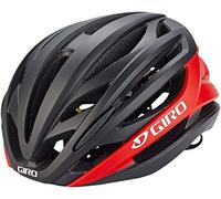 Giro Sintaxis Cascos de Ciclismo, Unisex, Negro Mate/Rojo Brillante, S