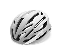 Giro Syntax Casco de Carretera, Unisex, Blanco Mate y Plateado, M