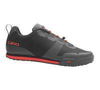 GIRO Tracker Fastlace Zapatillas de Ciclismo de montaa, Niños, Negro y Rojo Brillante, 43 EU