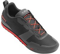 GIRO Tracker Fastlace Zapatillas de Ciclismo de montaa, Unisex niños, Black Bright Red, 42 EU