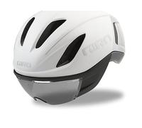 Giro Vanquish Casco de Ciclismo, Unisex, Blanco Mate y Plateado, Small (51-55 cm)