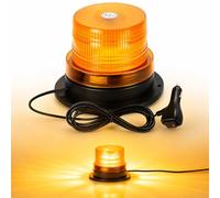 Girofaro Naranja 40 LEDs 12V 24V E-mark Cligno Magnético de Emergencia Advertencia Strobe ON/OFF, 7 Modos Flash IP67 Luz Señal Ámbar con 5M Encendido de Mechero para UTV Coche Autobús Vehículo Tractor