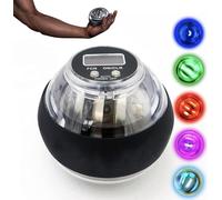 Giroscopio - Curaball Hand Eerciser, Auto-Start Gyroscopic Wrist Ejercise Ball, Hand & Forearm Strengthener With LED Lights,LCD Progress Counter,Adjustable Resistance,for Arm & Finger Workouts (1 Pc)