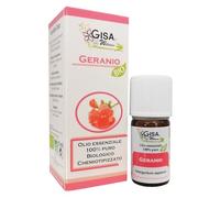 Gisa Wellness - GERANIO - Aceite esencial orgánico - 100% puro y natural - [5ml] - Indicado para uso interno - Aromaterapia - Cuidado personal - Bienestar - Made in Italy