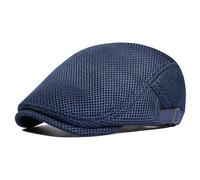 Gisdanchz Boinas Hombre Malla Gorras Planas De Hombre Verano Transpirable Boina Gorra Gooro Beret Sombrero Verano Ligero Día Caluroso Ajustable, Azul One Size