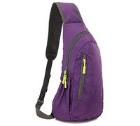Gisdanchz Bolsos Hombres Bandoleras Mochila, Bolsos Hombres Bandoleras Impermeable Sling Bag Rucksack Chest Cross Body Bag Bolso Pecho Hombre Cruzado Pequeña Mochila Impermeable Bandolera, Púrpura