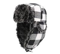 Gisdanchz Gorro Ruso Ushanka Sombrero de Felpa Sombrero de Invierno Hombres Trapper Caliente Felpa Antipolvo Gorro Aviador Caza De con Máscara Invierno Orejeras Esquí del Faux Fur Gris