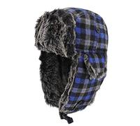 Gisdanchz Gorro Ruso Ushanka Sombrero de Invierno Hombres del Faux Fur Trapper Caliente Felpa Antipolvo Gorro Aviador Caza De con Máscara Invierno Orejeras Sombrero Esquí de Felpa Azul